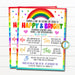 Teacher Appreciation Week Itinerary, Make This School So Bright & Happy Rainbow Watercolor Theme Schedule Events Printable EDITABLE TEMPLATE