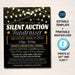 Silent Auction Flyer Ticket Set, Fundraiser Event Signs, School Pto Pta Fundraising, Nonprofit Charity, Bidding Forms, DIY EDITABLE TEMPLATE