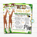 Jungle Teacher Appreciation Week Itinerary, We Are Wild About You, Watercolor Zoo Rainforest Theme Schedule Events, DIY EDITABLE TEMPLATE