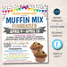 Muffin Mix Fundraiser Flyer, School PTA PTO Fundraising, Church Scouts Team Sports Charity Benefit, Baked Bakery Sales, Editable Template