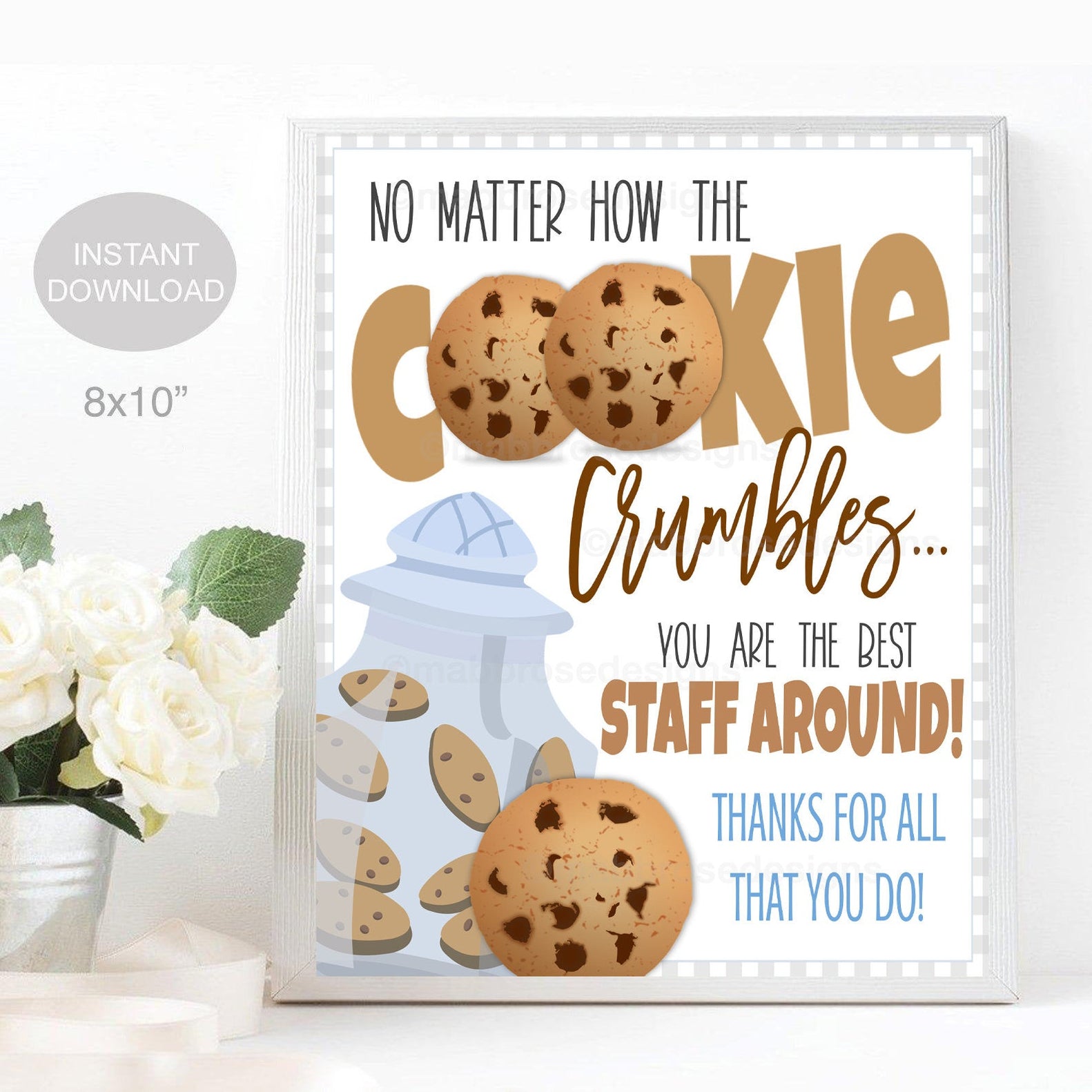 Cookie Thank You Sign | Teacher Appreciation Week — TidyLady Printables