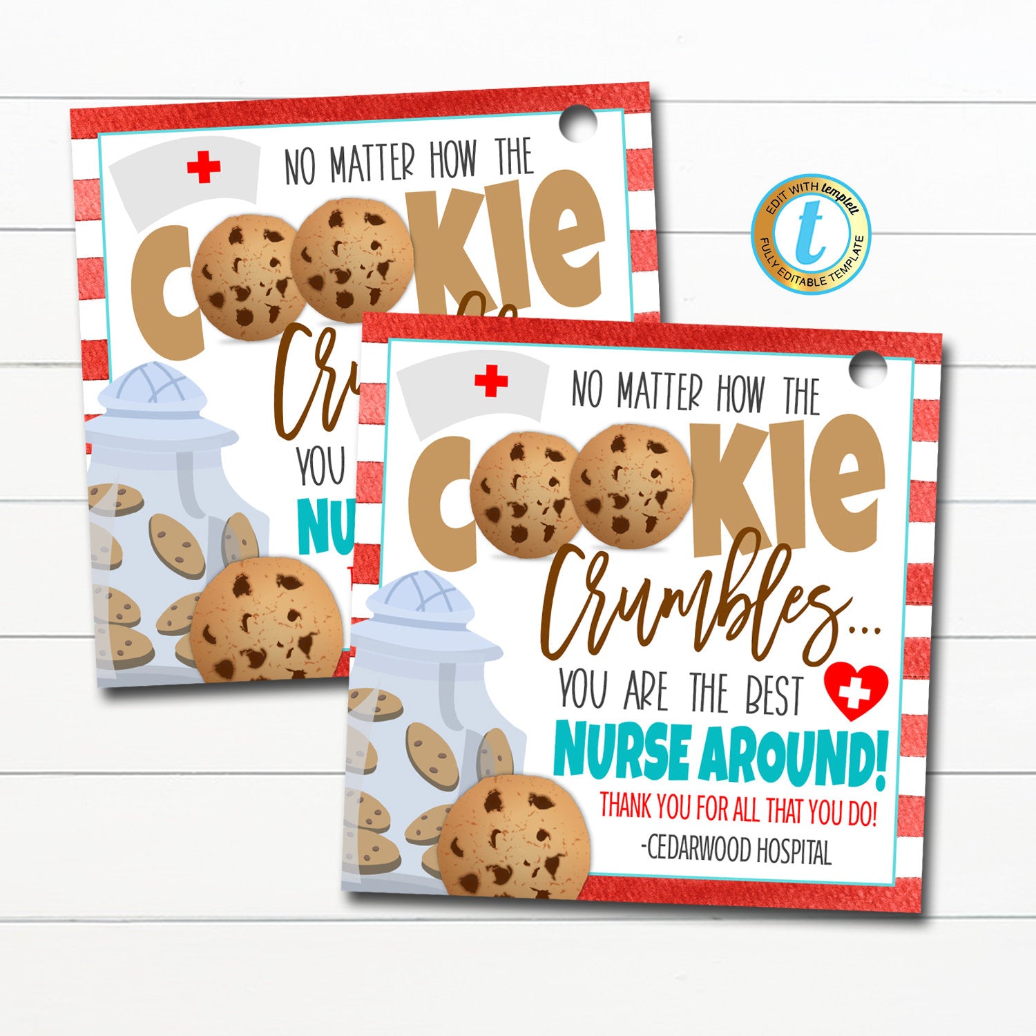 Cookie Thank You Gift Tags | Nurse Appreciation Week — TidyLady Printables cookie-thank-you-gift-tags-nurse-appreciation-week-tidylady-printables