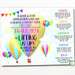 You Lift us up Teacher and Staff Appreciation Week Itinerary Poster Schedule Events School Pto Pta, Balloon Up Theme, DIY EDITABLE TEMPLATE