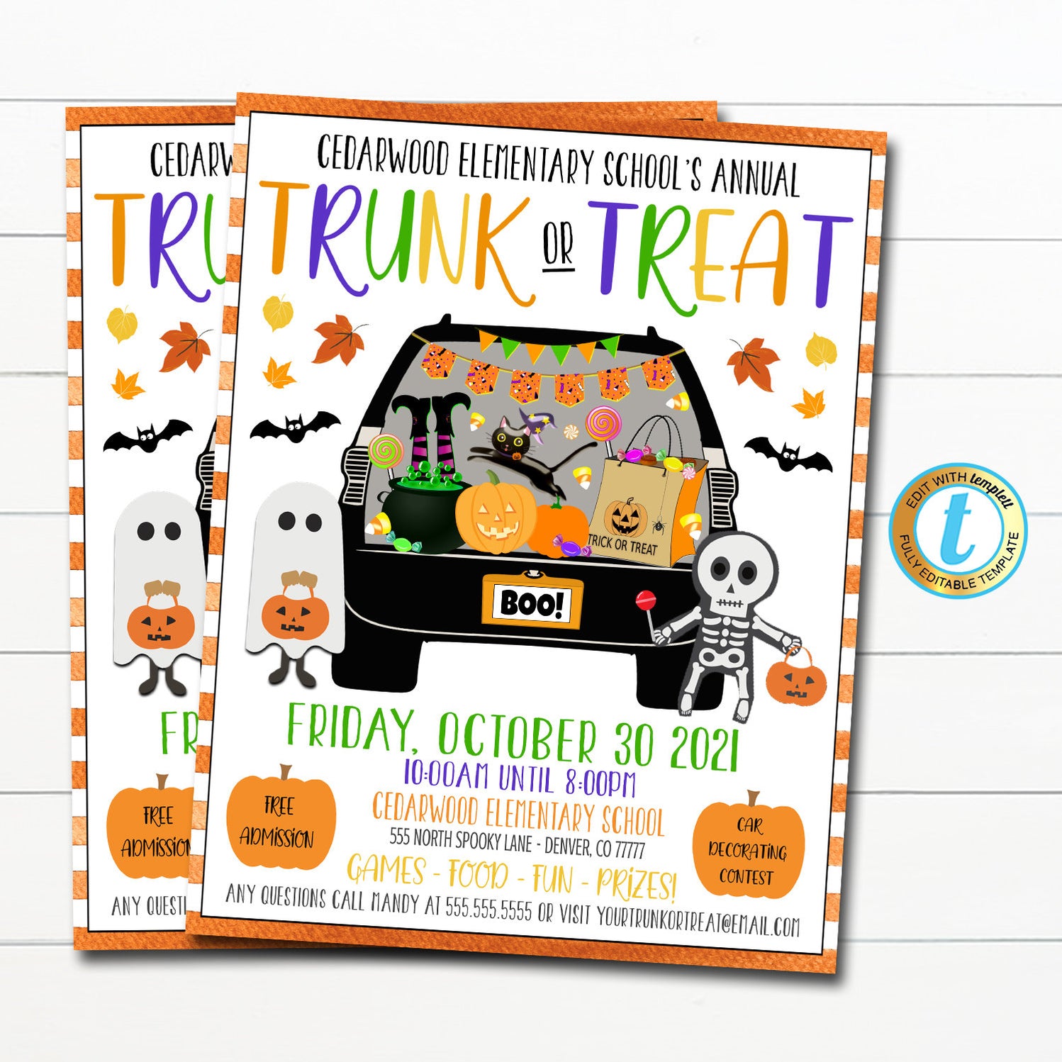 Trunk or Treat Event Flyer/Invitation | TidyLady Printables