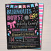 Burnouts or Bows Gender Reveal Invitation, Team Blue or Team Pink Race Car Wheels Tire Checker Flag, Coed Couples Shower, EDITABLE TEMPLATE