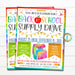 Back to School Supply Drive Flyer School Supply Drive PTO PTA School Fundraiser Back to School Invite Template Printable Download Editable