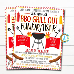 BBQ Grill Out Fundraiser Flyer | TidyLady Printables