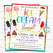 EDITABLE Ice Cream Social Flyer, Teacher Appreciation Week, Printable Ice Cream Fundraiser Party Invite, Church School pta pto, Digital File