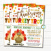 Thanksgiving Turkey Trot Flyer, 5k 10k Run Walk Race, Community Church School Pto Pta, November Fall Fundraiser Event, DIY Editable Template