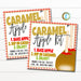 Caramel Apple Kit Gift Tags, Fall Candy Apple Treat Tag, Kids School Classroom Halloween Thanksgiving Gift Teacher Staff, Editable Template