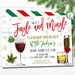 Jingle and Mingle Christmas Cocktail Party Invitation, Adult Happy Hour Holiday Party Invite, Work Company Staff Party DIY Editable Template