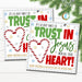 Christmas Religious Gift Tag, Sweet to Trust in Jesus with your Heart, Candy Cane Holiday Catholic Faith Christian Treat, Editable Template