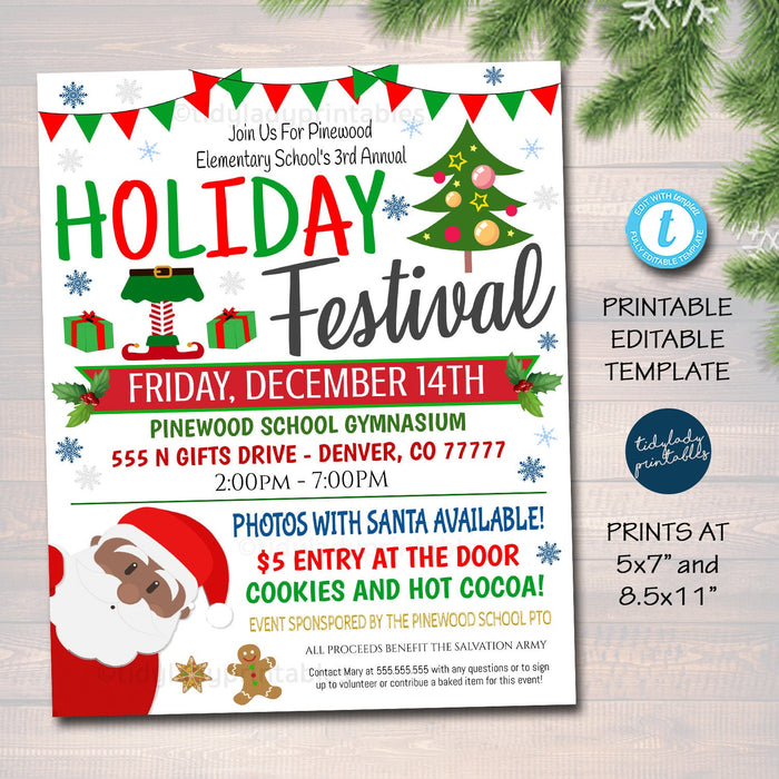 holiday-festival-christmas-flyer-poster-invite-tidylady-printables for Free Printable Christmas Flyer Templates Holiday Festival Christmas Flyer/Poster Invite — TidyLady Printables for Free Printable Christmas Flyer Templates