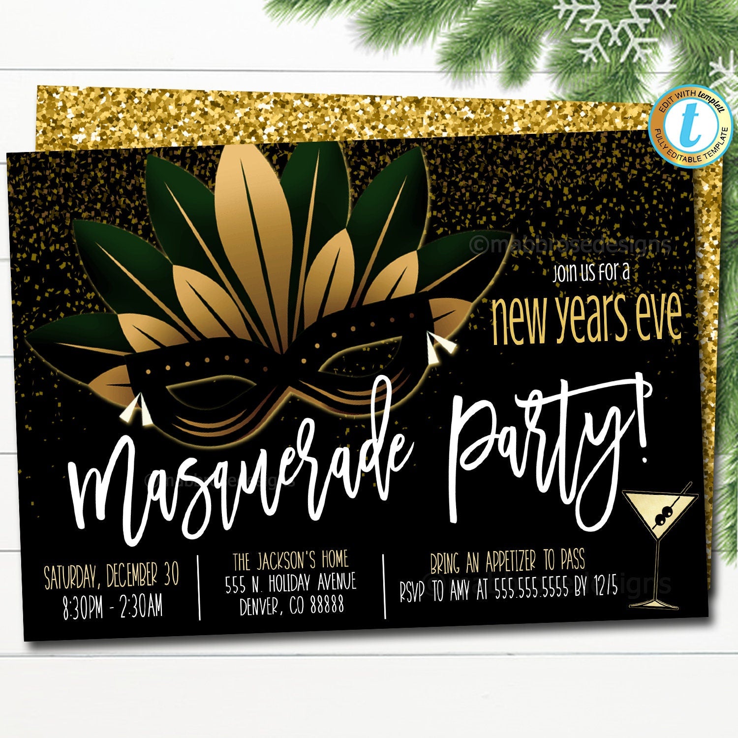 New Years Eve Masquerade Party Invite | TidyLady Prtinables — TidyLady Printables new-years-eve-masquerade-party-invite-tidylady-prtinables-tidylady-printables