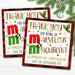 Christmas Candy Appreciation Gift Tag, Thanks for Being Magnificent & Marvelous, School Staff Employee Volunteer Teacher, Editable Template