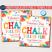 Valentines Chalk Gift Tags, valentines day is chalk full of fun Classroom Birthday Non Candy Party Favor Valentine Teacher Editable Template