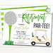 EDITABLE Golf Retirement Party Invitation, Let's Par-Tee, Adult Invite, Company Work Office Golf Party, Retirement Party Printable Template