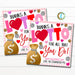 Valentine Appreciation Gift Tags, Thanks a lotto for all you do, Teacher Nurse Staff, Lottery Scratch Off Gift Tags, DIY Editable Template