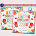 Teacher Valentine's Day Favor Tags, Appreciation Labels Printable Thank You Gift, If You Gift a Teacher a Cookie Coffee, EDITABLE TEMPLATE