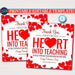 Teacher Valentine's Day Thank You Gift Tags, Thanks for putting your heart into Teaching Appreciation Week, School pto pta Editable Template