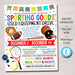 Sporting Goods Equipment Drive Fundraiser Flyer, Sports Team Printable, Business Church Nonprofit School PTO PTA Event, Editable Template