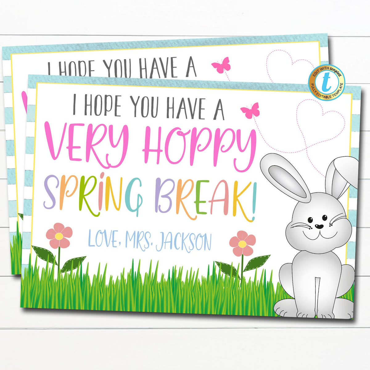 Spring Break Teacher Postcard to Students Printable — TidyLady Printables