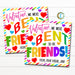 Valentine Bendy Bracelet Tags, Bent to Be Friends, Valentine Gift Classroom School Teacher Staff, Slappy Slap Bracelet DIY Editable Template