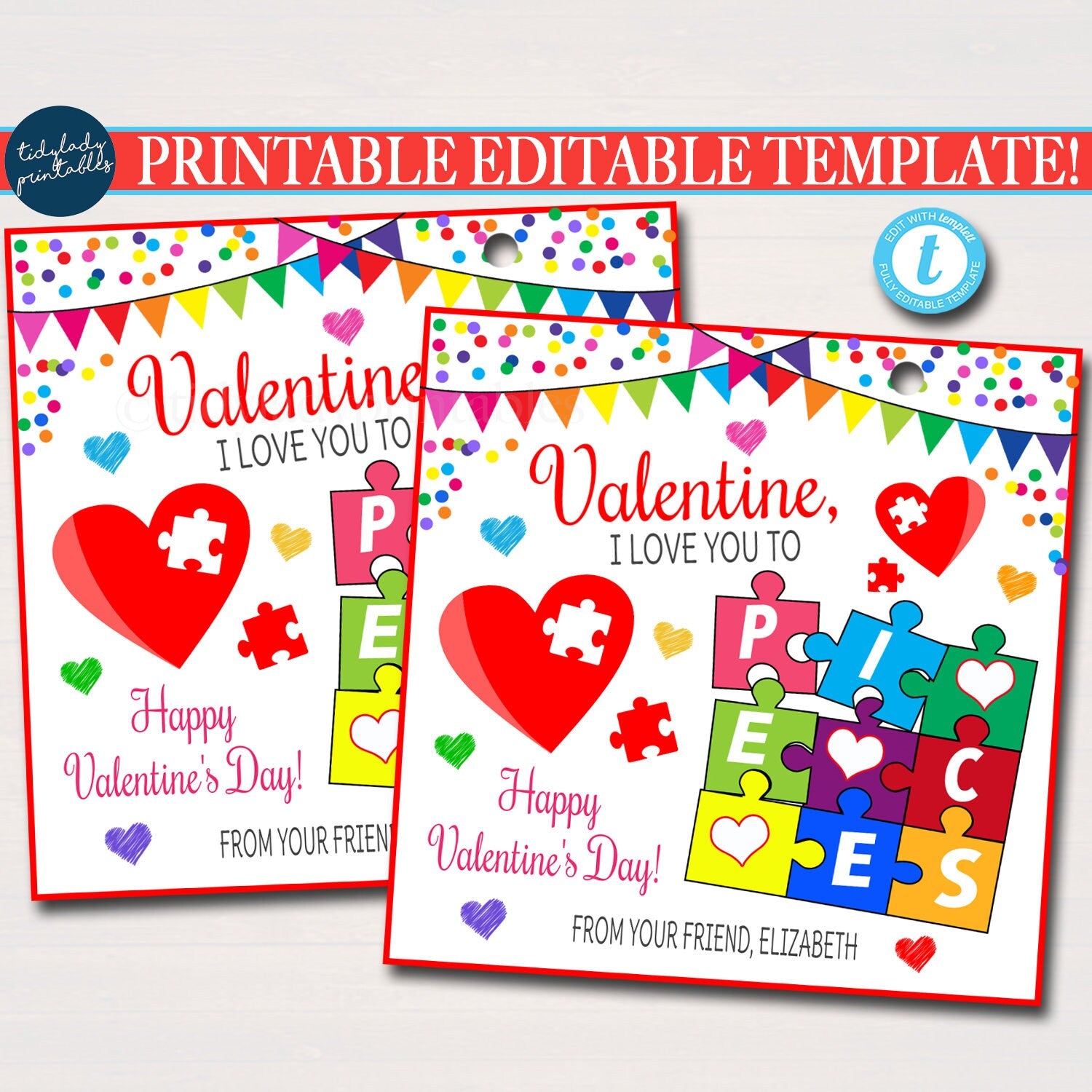 valentine-puzzle-gift-tags-tidylady-printables for Free Printable Puzzle Cards For Adults Valentine Puzzle Gift Tags | TidyLady Printables for Free Printable Puzzle Cards For Adults