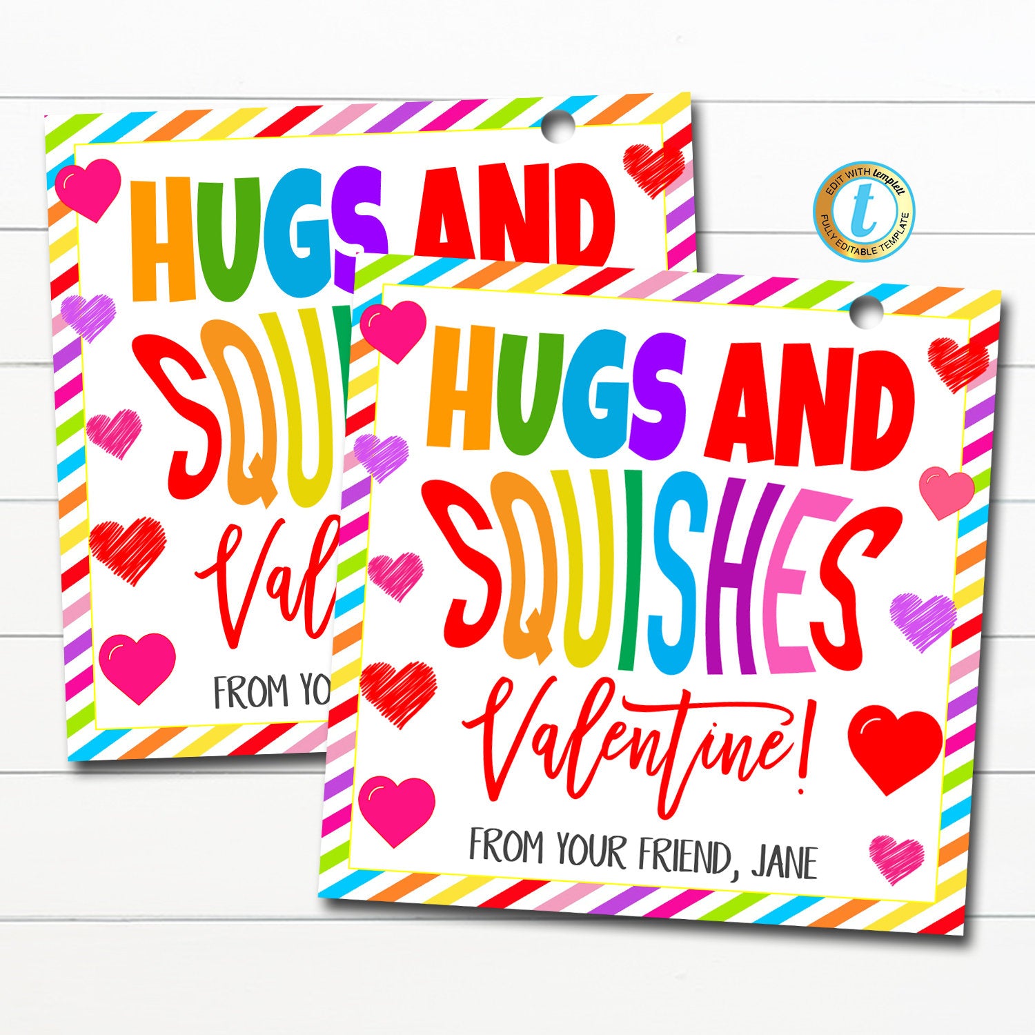 Valentine's Day Squishies Gift Tag | Hugs and Squishes — TidyLady Printables valentine-s-day-squishies-gift-tag-hugs-and-squishes-tidylady-printables