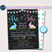 EDITABLE Gender Reveal Party Invitation, Spring Easter Baby Shower, Couples Sprinkle, What Will The Sweet Little Bunny Be? INSTANT DOWNLOAD