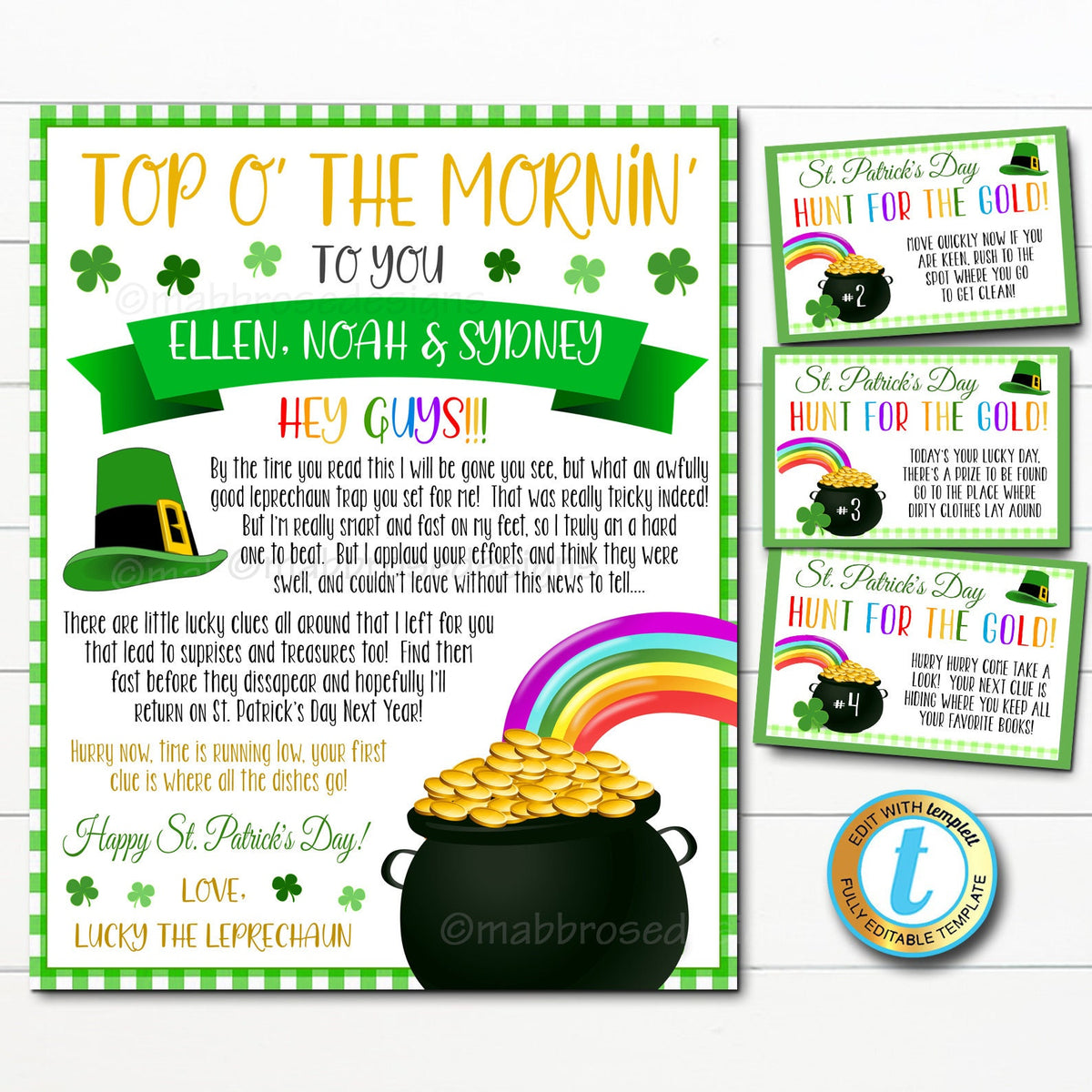 St. Patrick's Day Scavenger Hunt Game | TidyLady Printables