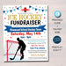 EDITABLE Ice Hockey Fundraiser Flyer, Printable PTA PTO Flyer, School Benefit Fundraiser Event Poster Digital, Hockey Party Invite Template