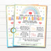 Teacher Appreciation Week Itinerary, Make This School So Bright & Happy Rainbow Boho Watercolor Schedule Events Printable EDITABLE TEMPLATE