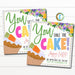 Spring CupCake Gift Tag, You take the Cake, School Pto pta thank you Gift, School Teacher Staff Employee Appreciation, DIY Editable Template