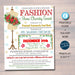 EDITABLE Holiday Fashion Show Flyer, Christmas Boutique Show Invitation School PTO PTA, Charity Benefit Event, Printable Community Church