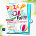 Pizza and Pool Party Invitation, End of School Party, Printable Invite Back to School, Summer Kids Girls Pool Birthday, EDITABLE TEMPLATE