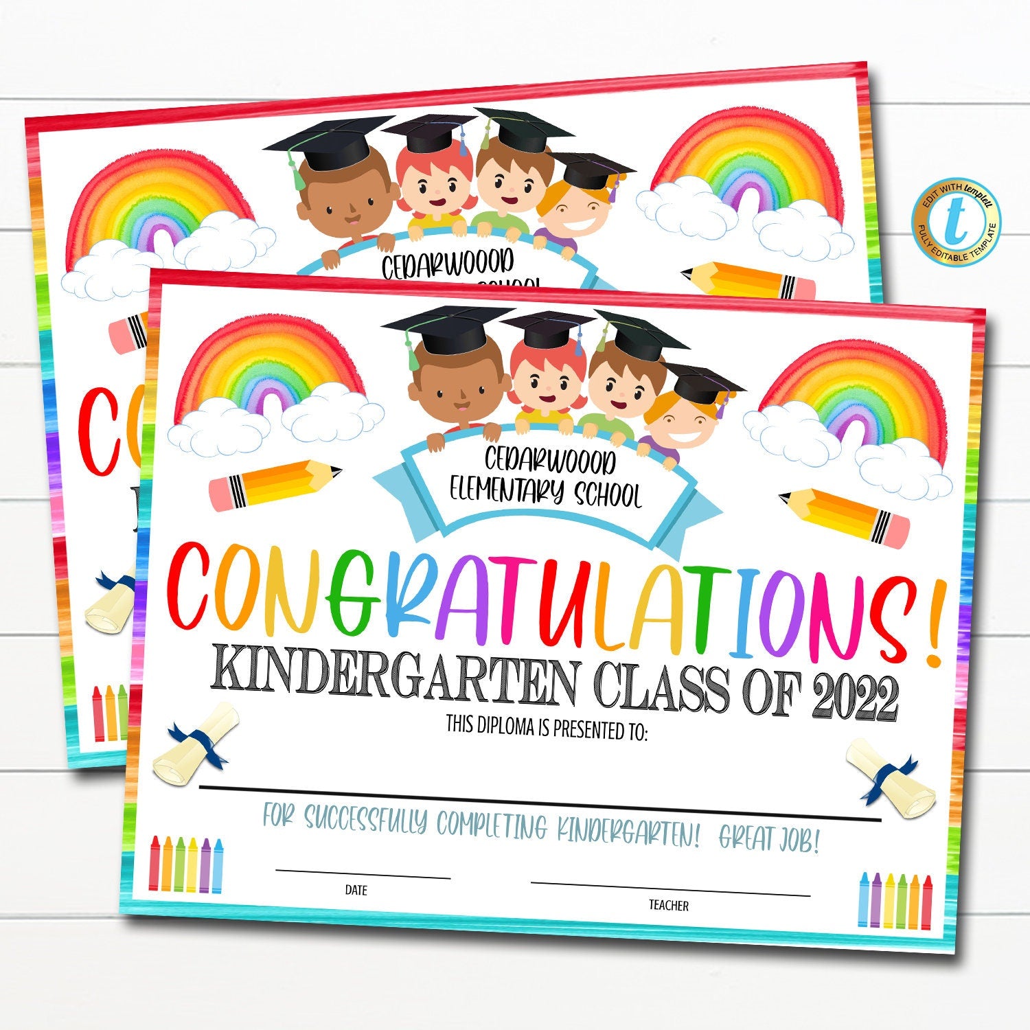 Kindergarten Graduation Certificate | TidyLady Printables kindergarten-graduation-certificate-tidylady-printables