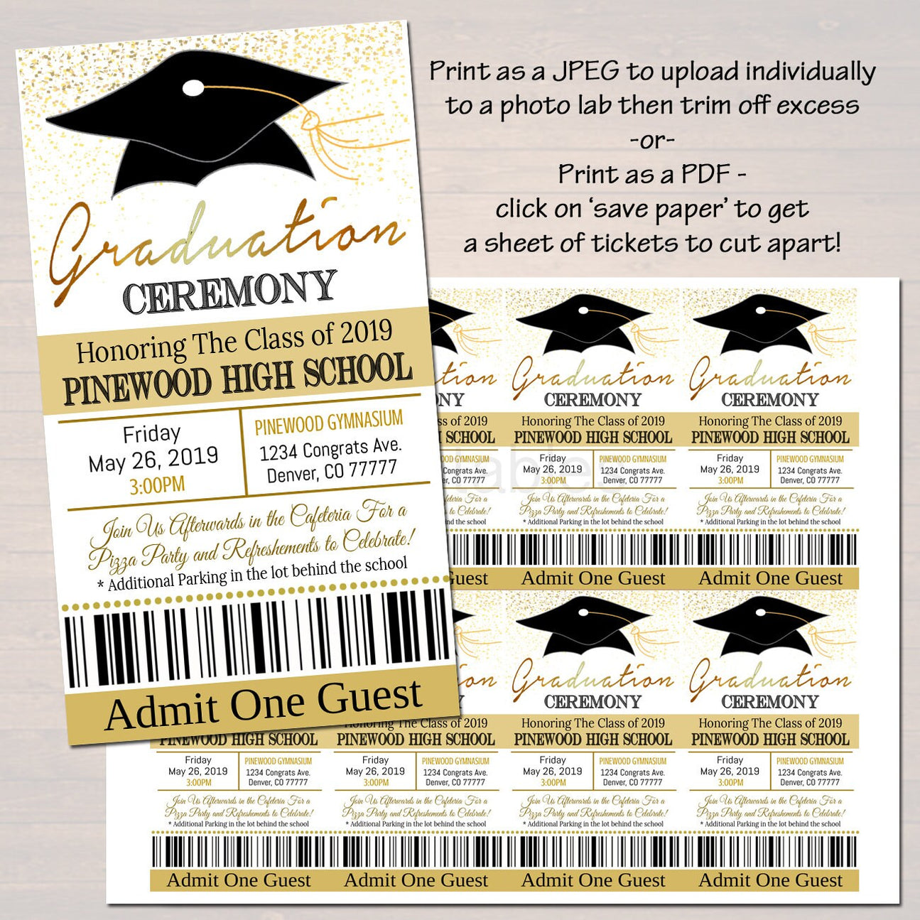Editable Graduation Ceremony Set | TidyLady Printables