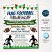 Flag Football Fundraiser Flyer, School Pto Pta Team Benefit Fundraiser, Kids Sports Event Poster Printable Football Party, EDITABLE TEMPLATE