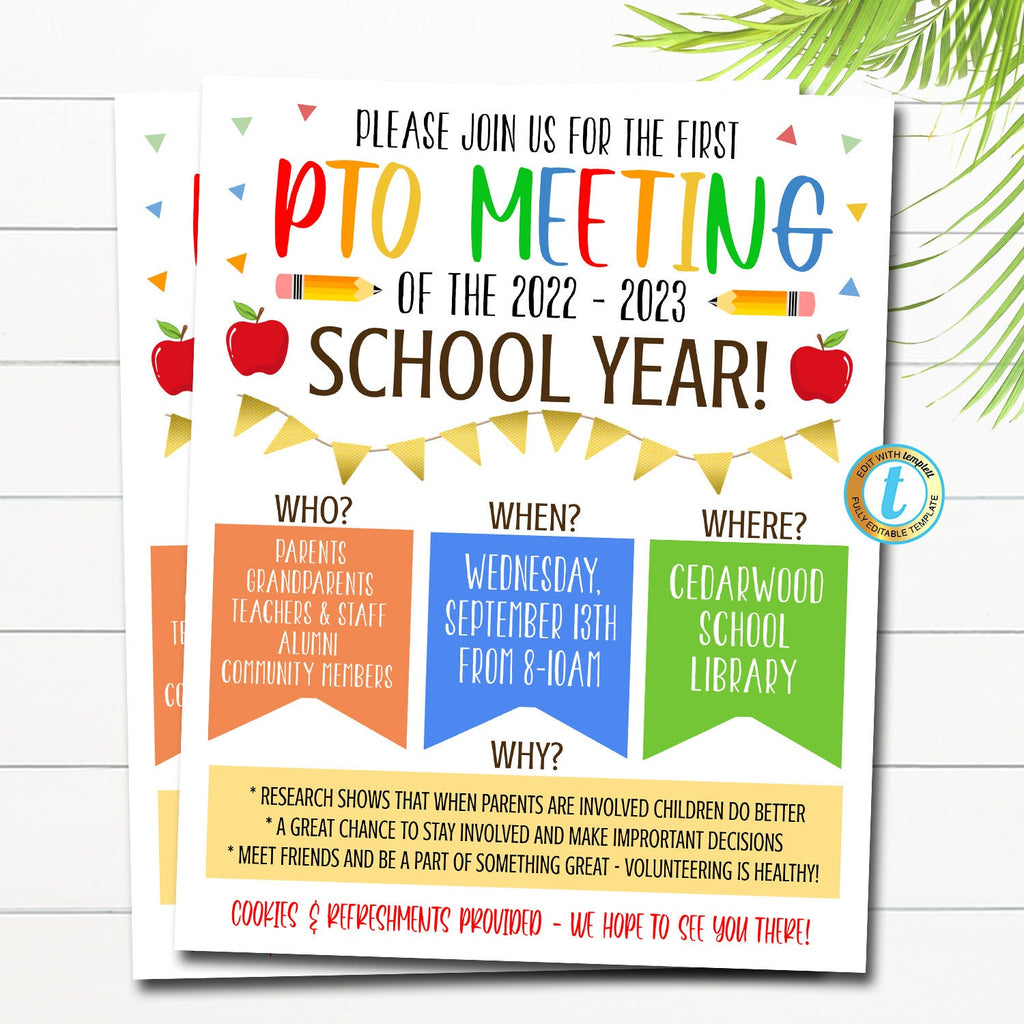 PTO Fundraising Events Flyers & Invites | TidyLady Printables