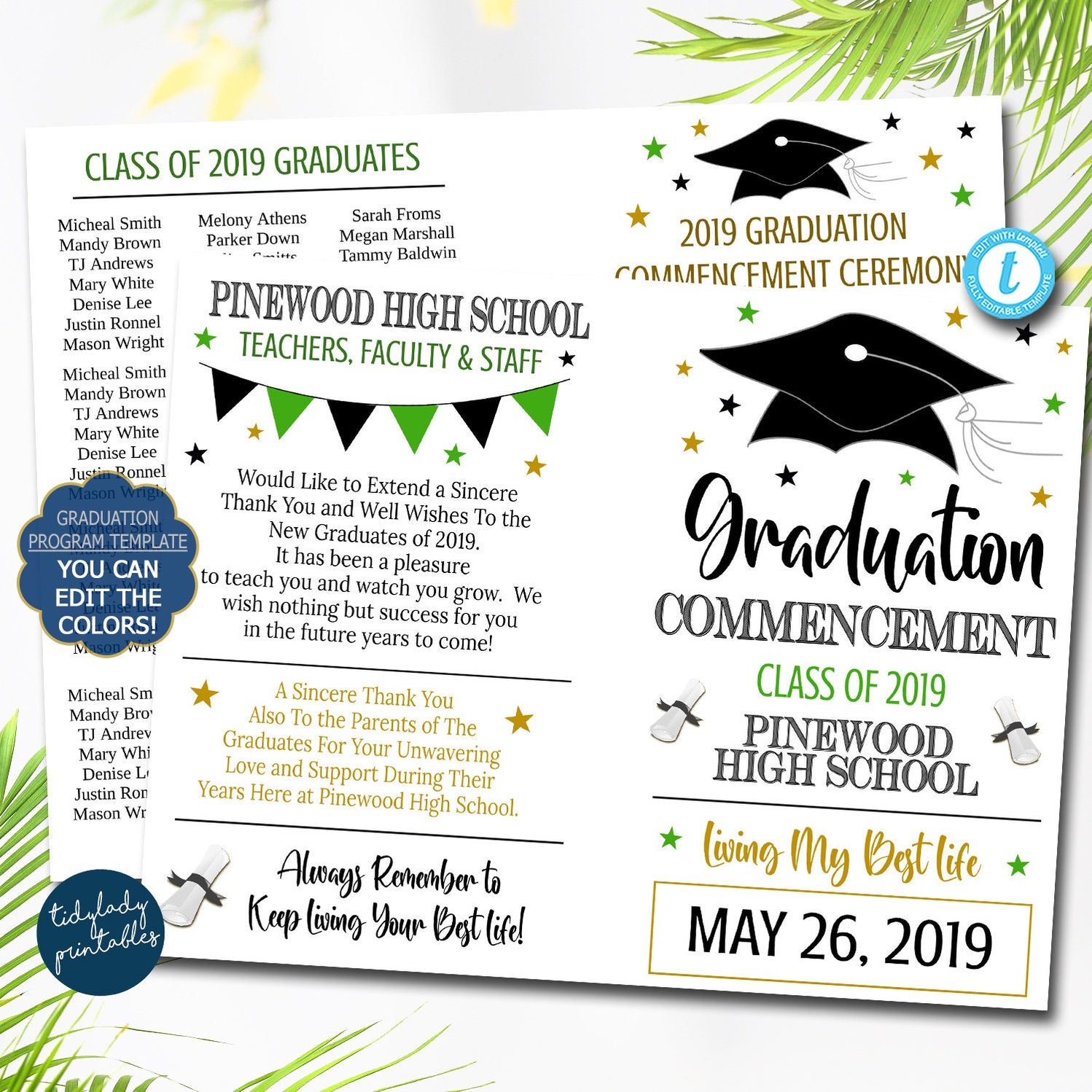 Graduation Ceremony Program Template | TidyLady Printables