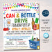 Can and Bottle Drive Fundraiser Flyer, Printable Pta Pto, School Church Recycling Fundraiser Event, Team Sports Charity EDITABLE TEMPLATE