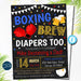 Boxing and Beer Baby Shower Invitation Chalkboard Printable Baby Sprinkle Baby Q, Grill Couples Shower BBQ Party Invite, EDITABLE TEMPLATE