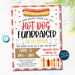 EDITABLE Hotdog Fundraiser Flyer, Printable PTA, PTO, School Church Fundraiser Event Idea, Team Sports Charity Printable Digital Template