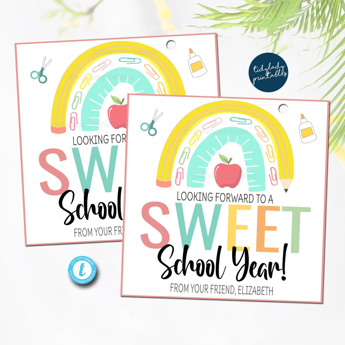 rainbow sweet school year first day of school teacher gift