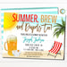 EDITABLE Summer Beer Baby Shower Invitation, Dad Diaper Party, Watercolor Printable Baby Sprinkle Couples BBQ Grill Shower Invite Template