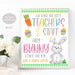 Teachers and Staff Easter Appreciation Sign, Best Any Bunny Could Ask For, School Pto Pta Thank You Table Treats Decor, INSTANT DOWNLOAD