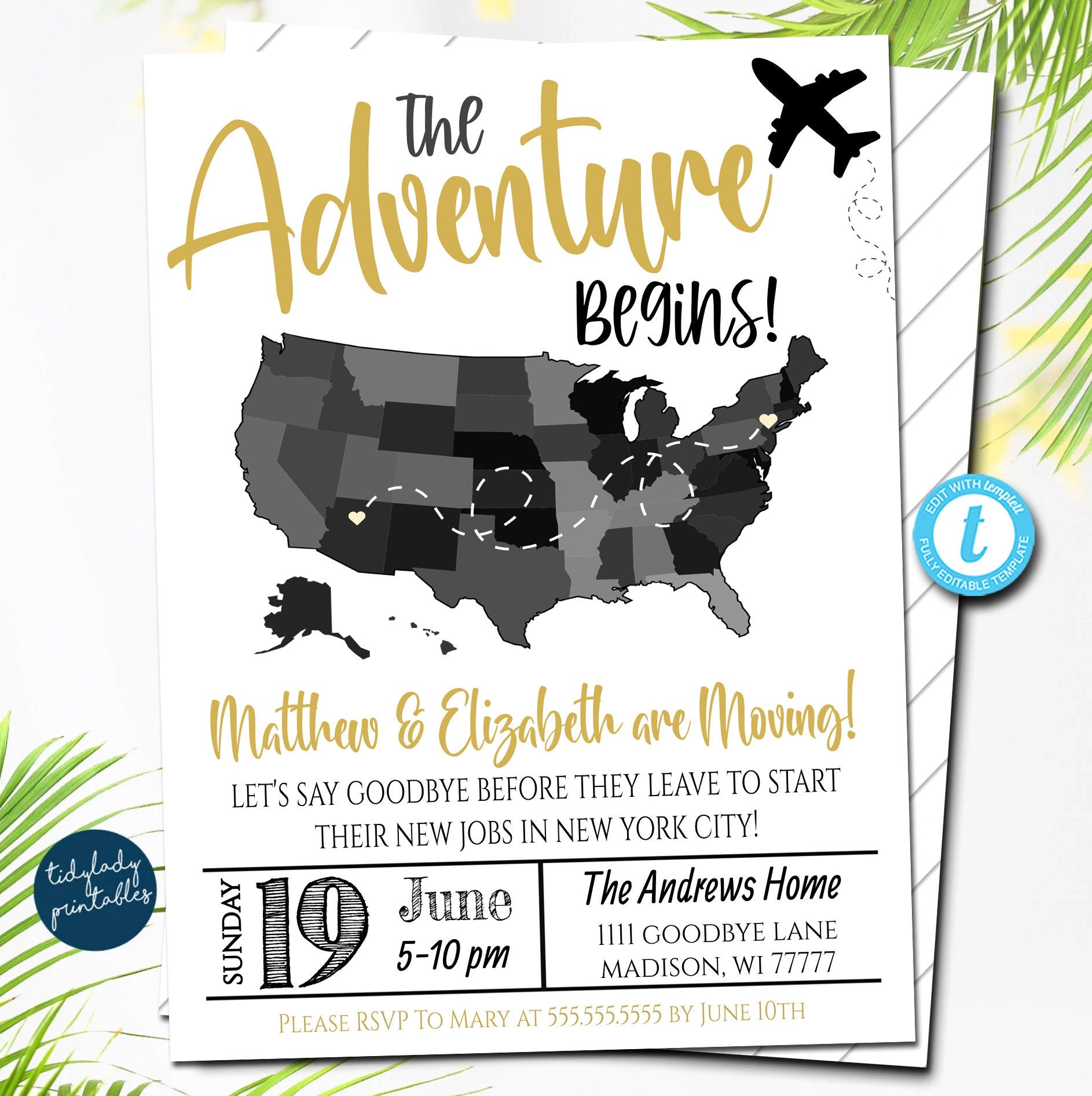 Map Invitation Template | Editable Going Away Party Invite — TidyLady Printables map-invitation-template-editable-going-away-party-invite-tidylady-printables