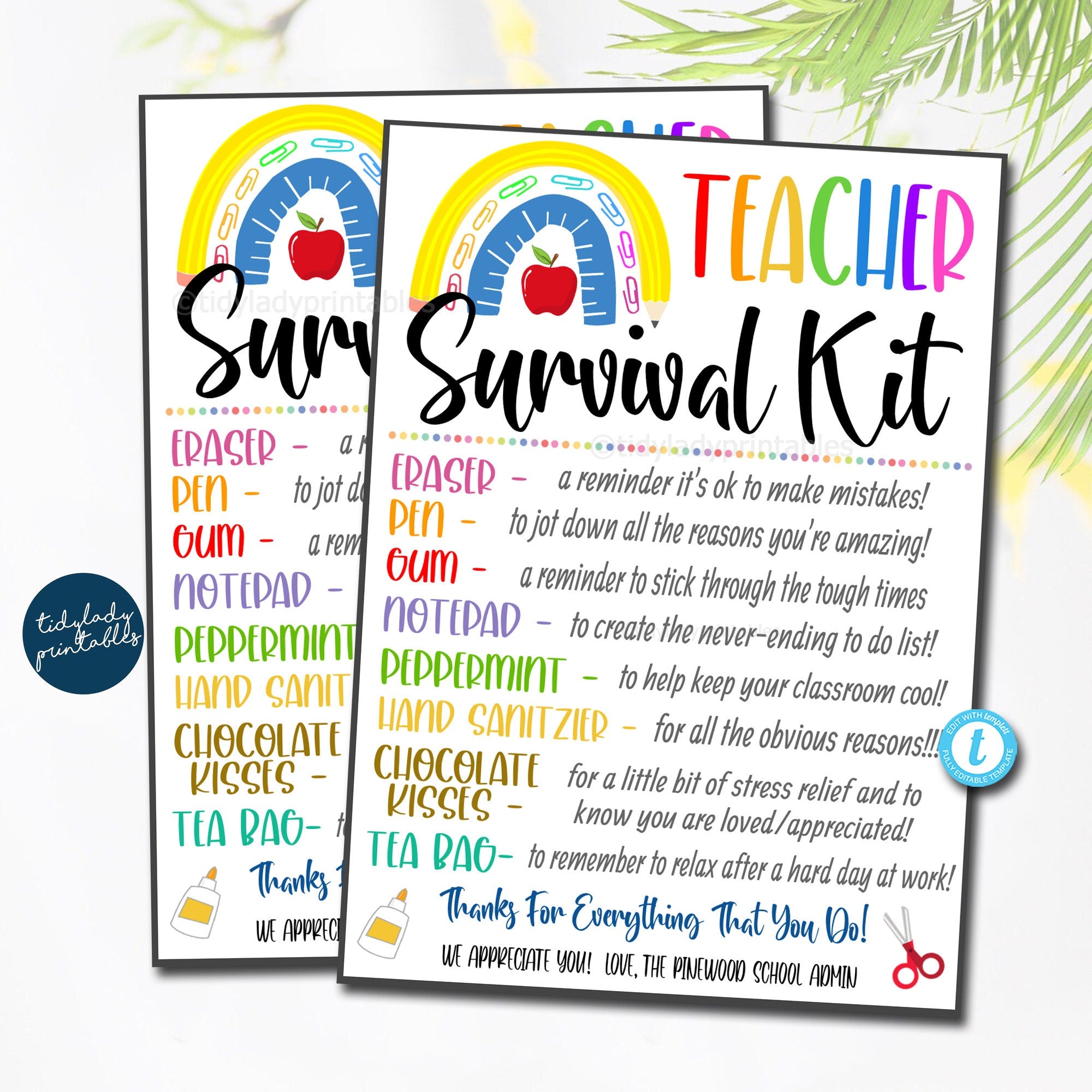 Teacher Survival Kit Printable Tag Free Teacher Survival Kit Printable Tag Free