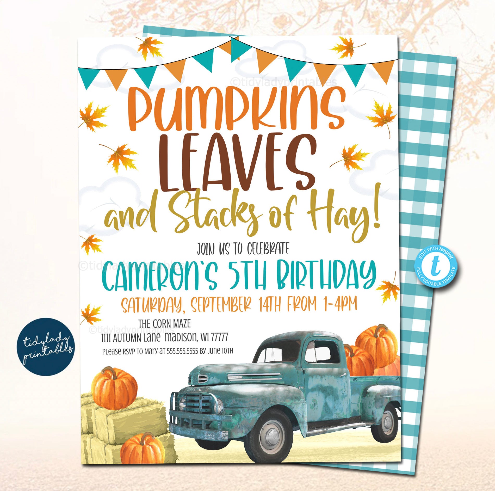 Fall Party Invitations | TidyLady Printables